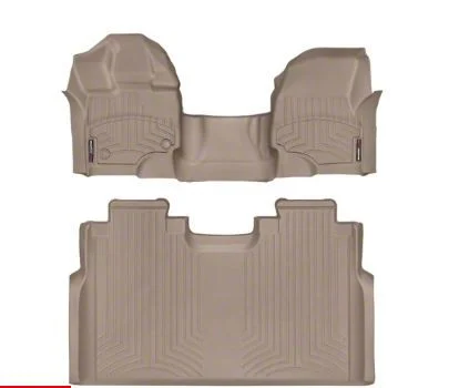 Weathertech DigitalFit Front Over the Hump and Rear Floor Liners; Tan (15-26 F-150 SuperCrew)