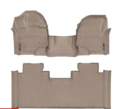 Weathertech DigitalFit Front Over the Hump and Rear Floor Liners; Tan (15-26 F-150 SuperCab)