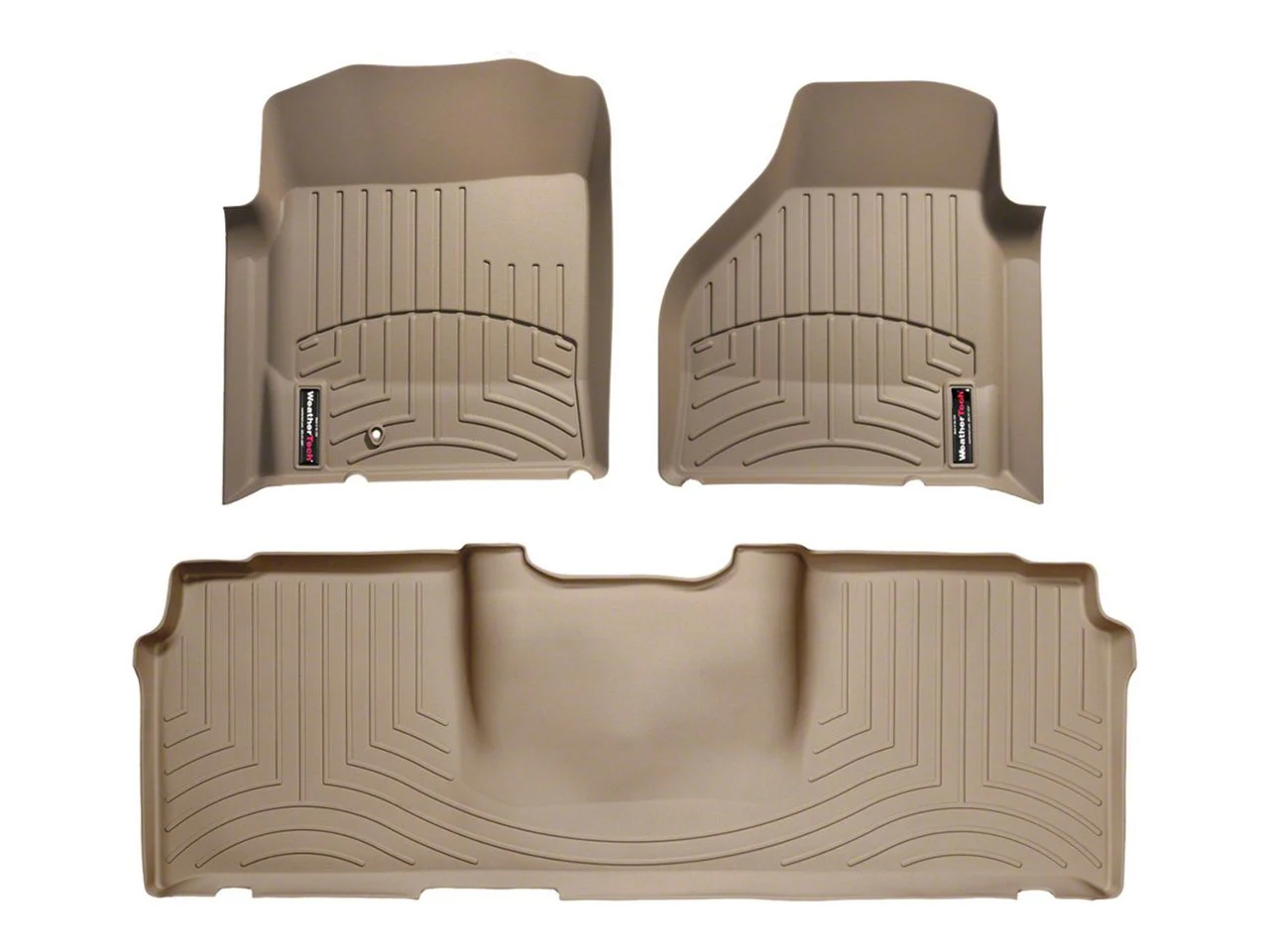 Weathertech DigitalFit Front and Rear Floor Liners; Tan (06-08 RAM 1500 Mega Cab)