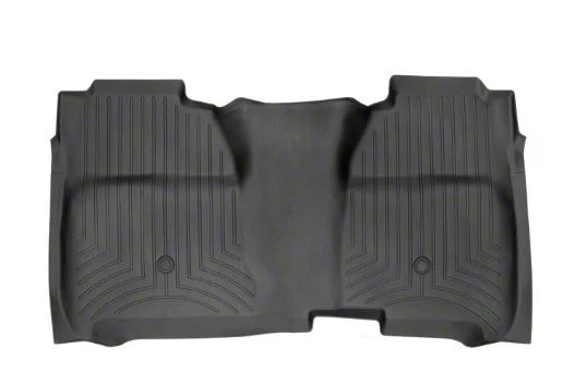 Weathertech DigitalFit Rear Floor Liner for Vinyl Floors; Black (14-18 Sierra 1500 Crew Cab)