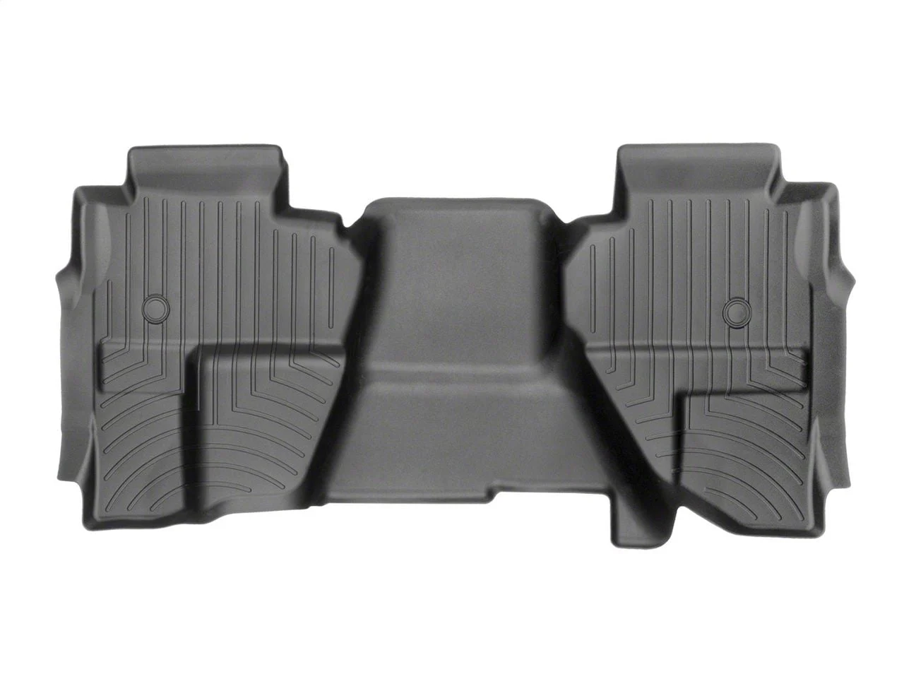 Weathertech DigitalFit Rear Floor Liner for Vinyl Floors; Black (14-18 Sierra 1500 Double Cab)