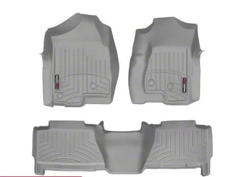 Weathertech DigitalFit Rear Floor Liner; Gray (04-06 Silverado 1500 Crew Cab)