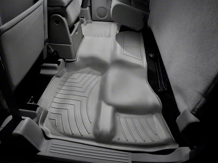 Weathertech DigitalFit Rear Floor Liner; Gray (07-13 Silverado 1500 Extended Cab, Crew Cab)