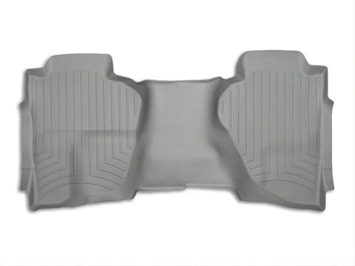 Weathertech DigitalFit Rear Floor Liner; Gray (14-18 Sierra 1500 Double Cab, Crew Cab)