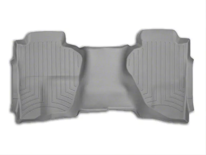 Weathertech DigitalFit Rear Floor Liner; Gray (14-18 Silverado 1500 Double Cab, Crew Cab)