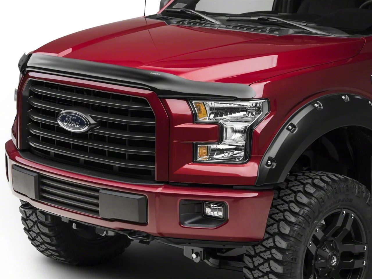 Weathertech Stone and Bug Deflector; Dark Smoke (15-20 F-150, Excluding Raptor)