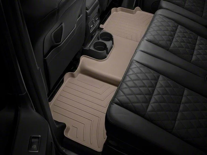 Weathertech Rear Floor Liner HP; Tan (17-26 F-250 Super Duty SuperCrew w/ Front Bench Seat & Rear Underseat Storage)