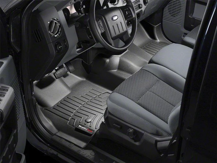 Weathertech DigitalFit Front Over the Hump Floor Liner; Black (11-16 F-350 Super Duty SuperCab, SuperCrew)