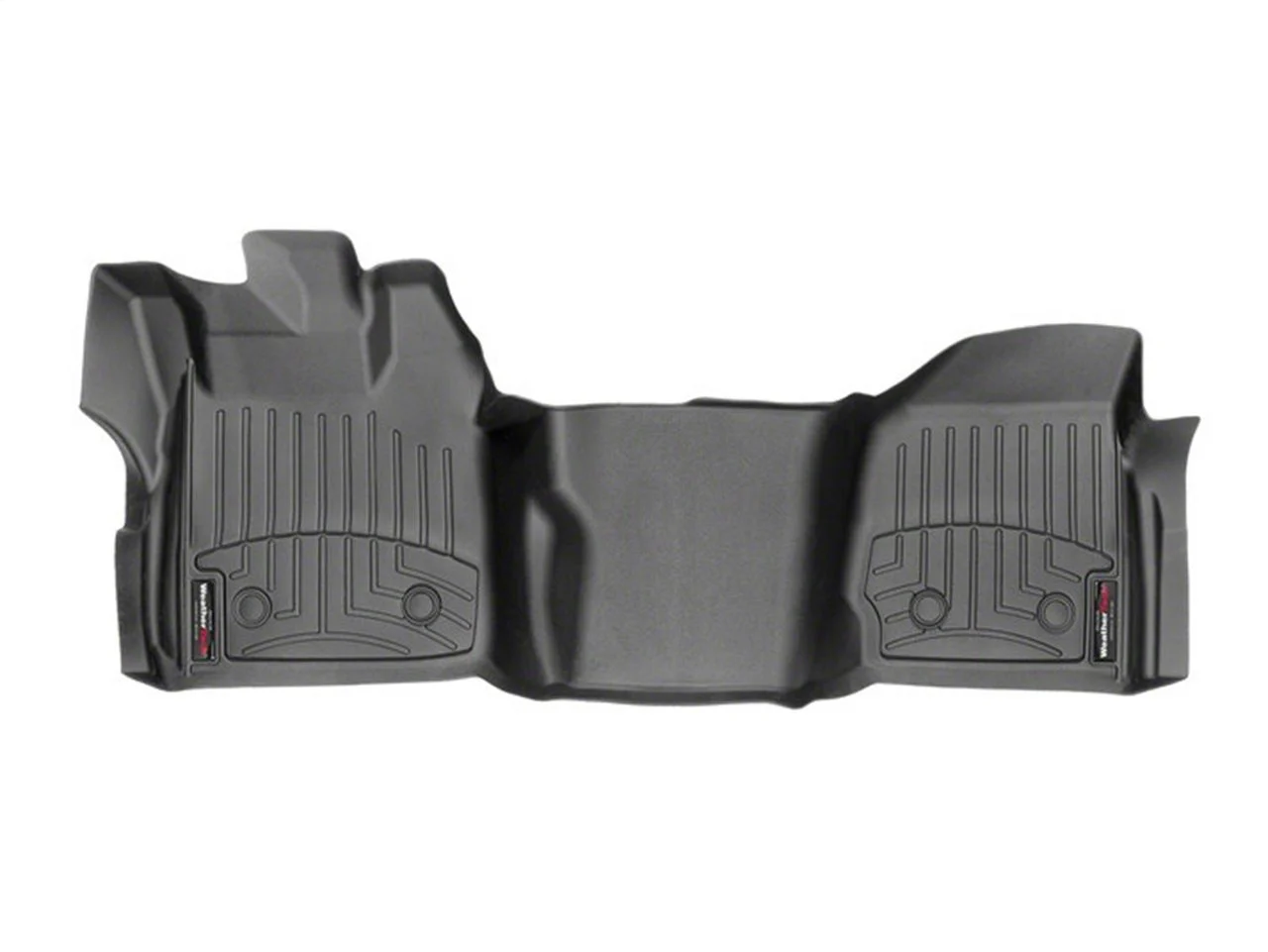 Weathertech DigitalFit Front Over the Hump Floor Liner for Vinyl Floors; Black (13-16 F-350 Super Duty Regular Cab)