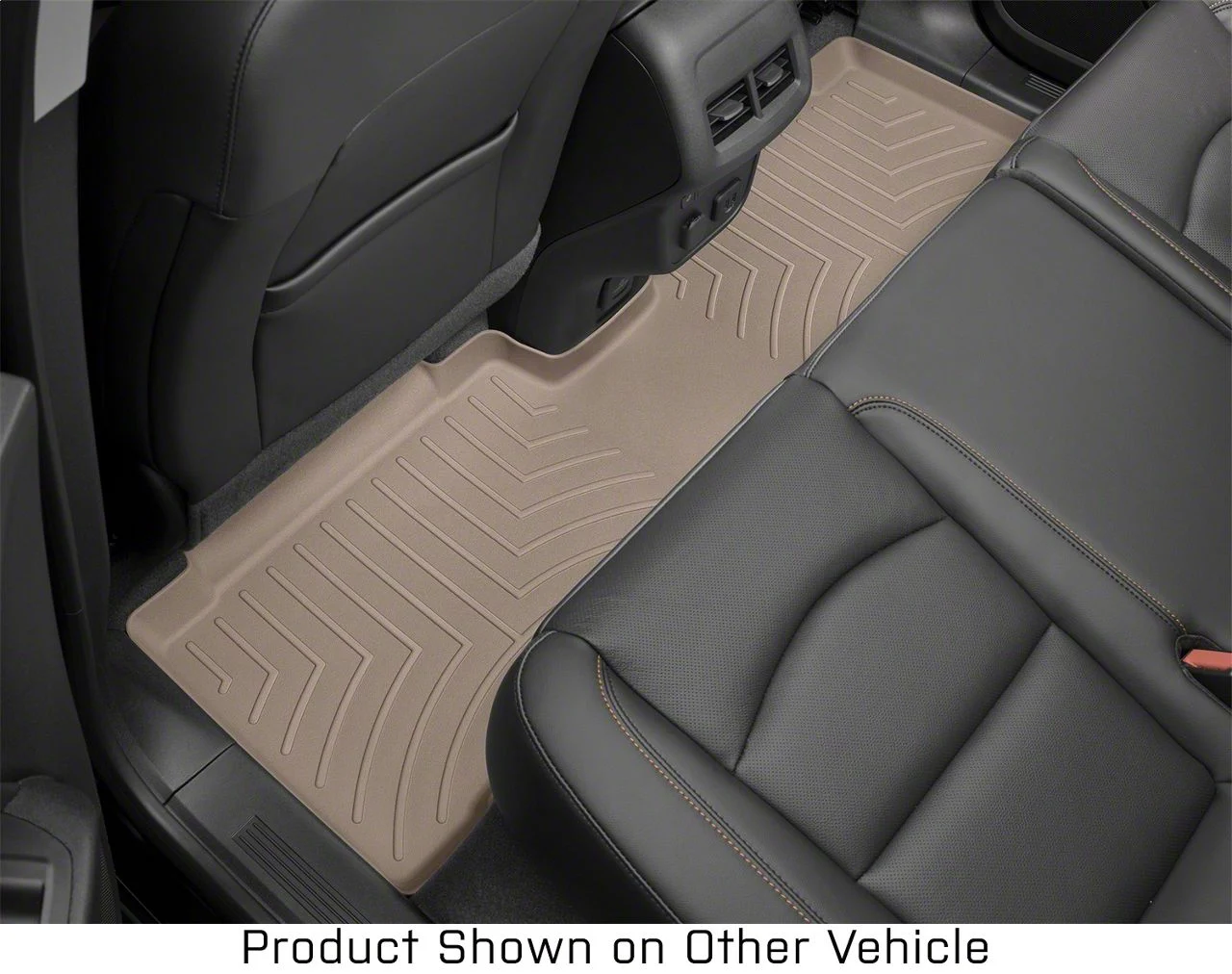 Weathertech DigitalFit Rear Floor Liner; Tan (17-22 F-350 Super Duty SuperCrew w/ Front Bucket Seats & Rear Underseat Storage)