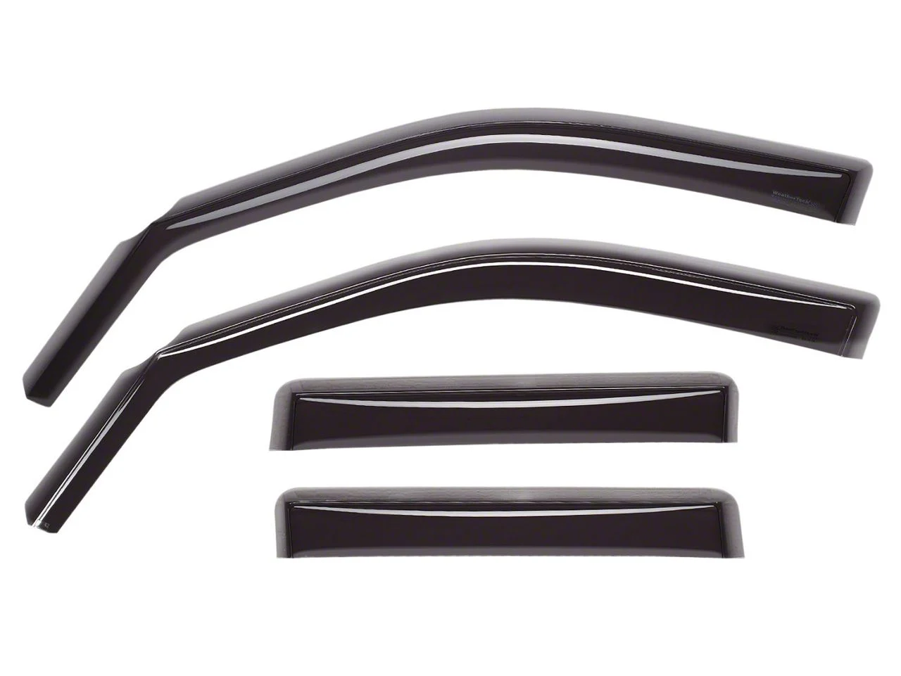 Weathertech Side Window Deflectors; Front and Rear; Dark Smoke (11-16 F-350 Super Duty SuperCrew)
