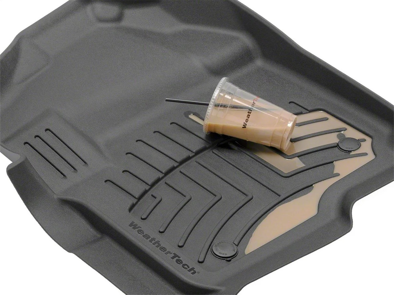 Weathertech Front and Rear Floor Liner HP; Tan (12-18 RAM 1500 Crew Cab)