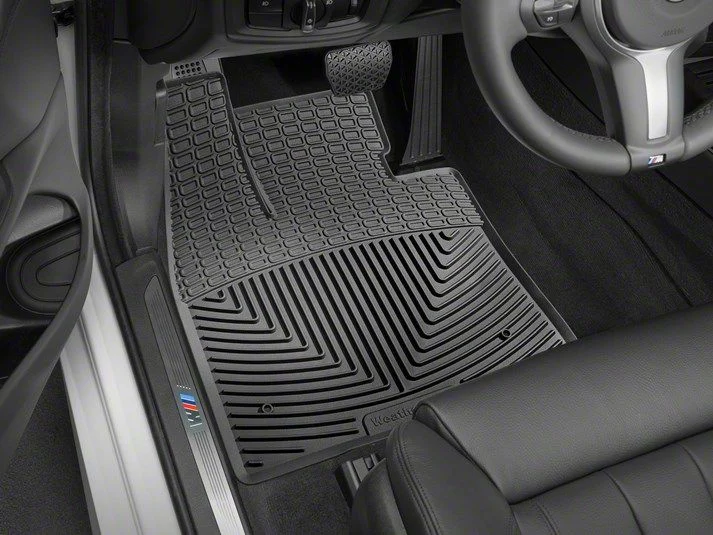 Weathertech All-Weather Front Rubber Floor Mats; Black (19-26 RAM 2500 Crew Cab, Mega Cab w/o PTO Kit)