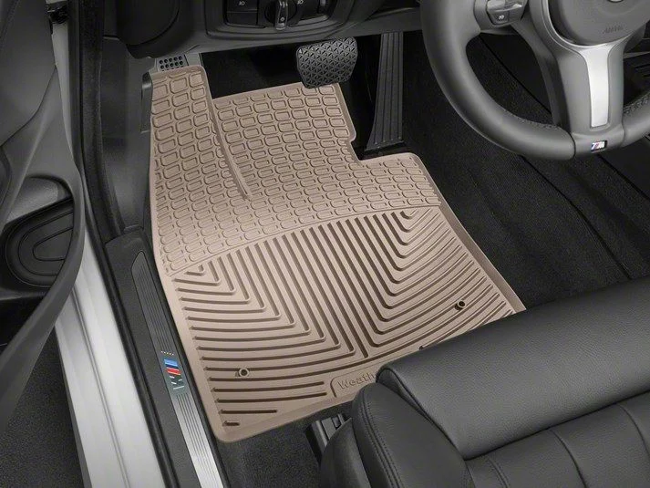 Weathertech All-Weather Front Rubber Floor Mats; Tan (19-26 RAM 2500 Crew Cab, Mega Cab w/o PTO Kit)