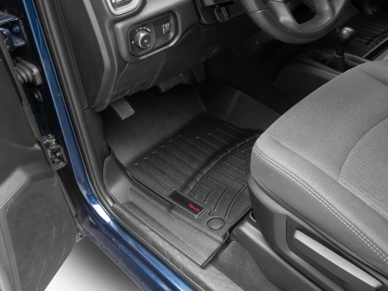 Weathertech DigitalFit Front Floor Liners; Black (19-26 RAM 2500 Crew Cab, Mega Cab)
