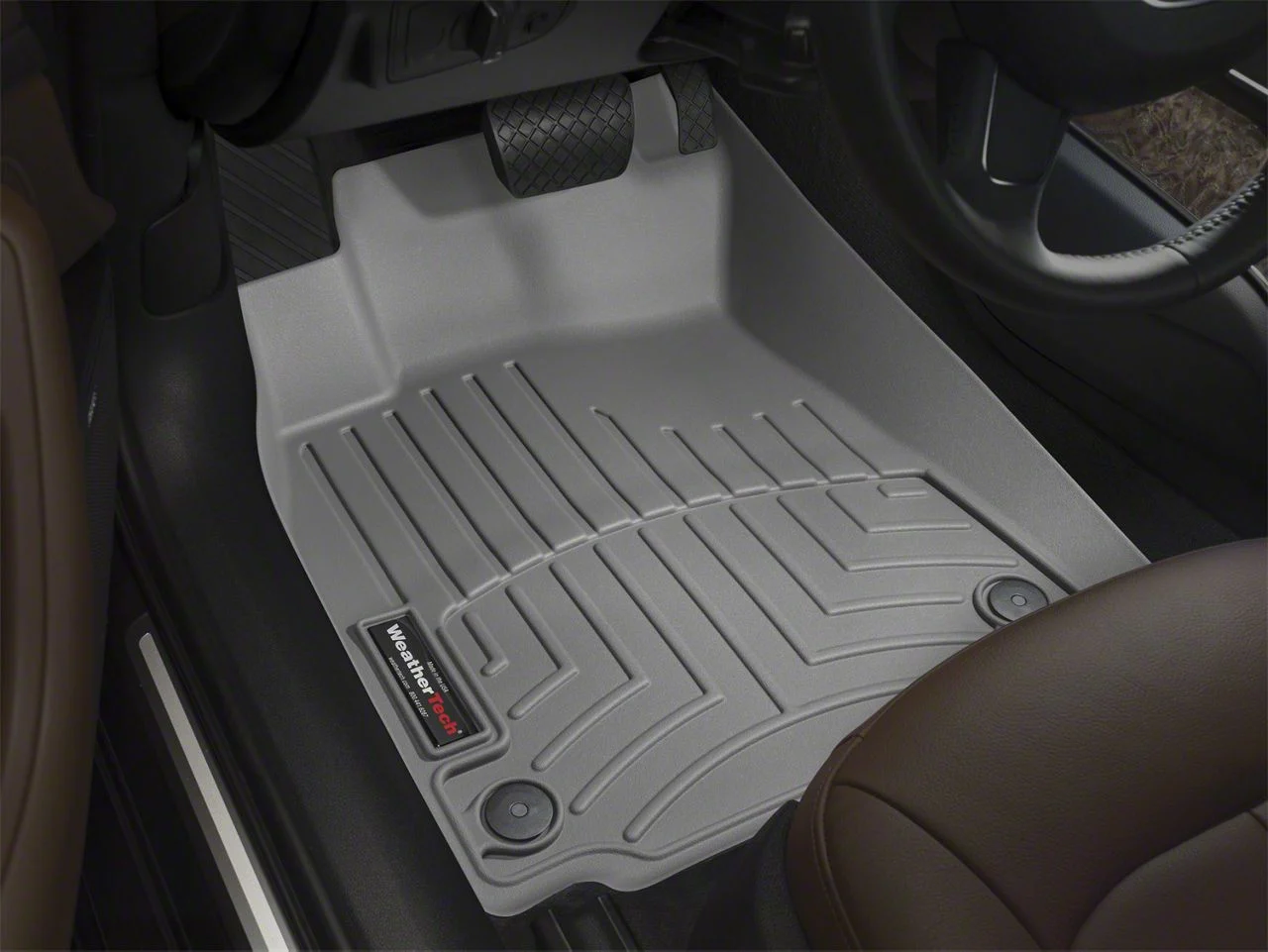 Weathertech DigitalFit Front Floor Liners; Gray (10-12 RAM 2500 Crew Cab, Mega Cab)