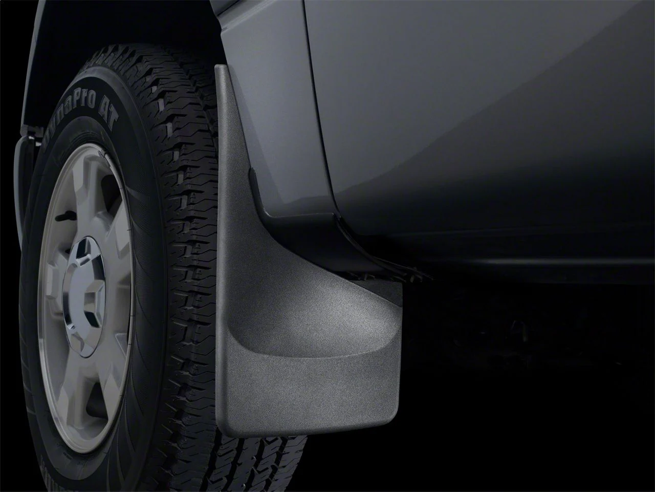 Weathertech No-Drill Mud Flaps; Front; Black (10-13 RAM 2500 w/o OE Fender Flares)