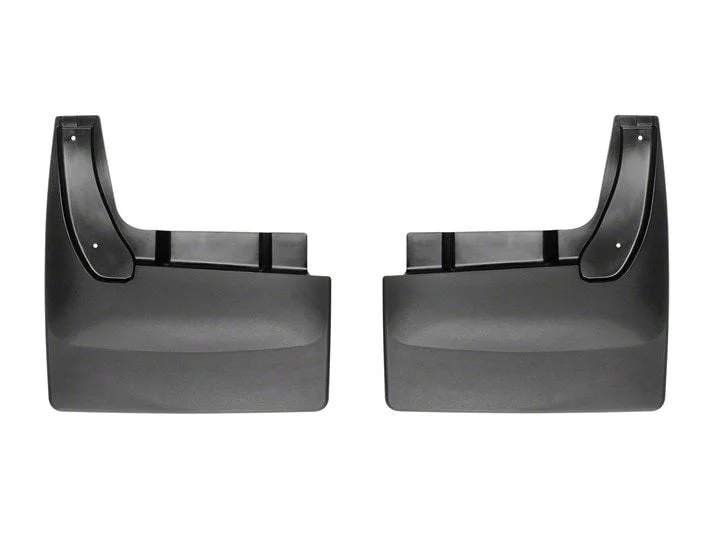 Weathertech No-Drill Mud Flaps; Rear; Black (10-18 RAM 2500 DRW w/o OE Fender Flares)