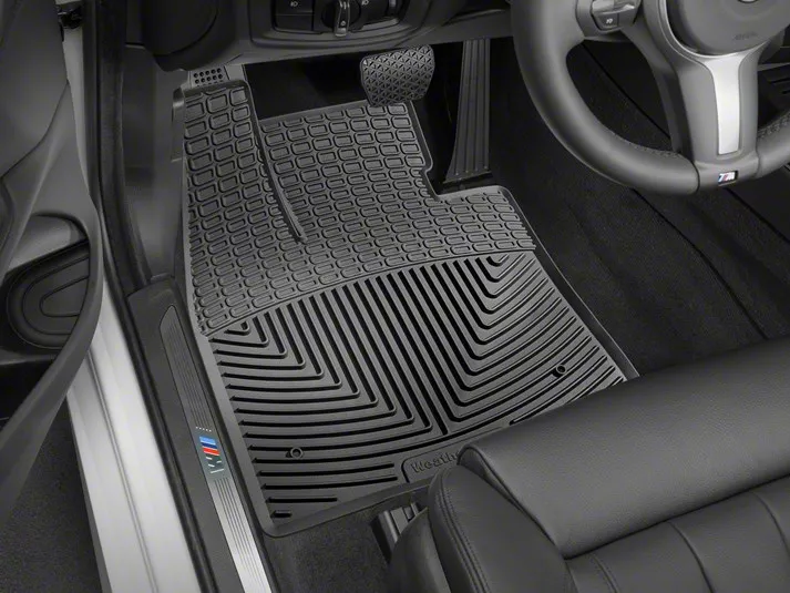 Weathertech All-Weather Front Rubber Floor Mats; Black (19-26 RAM 3500 Crew Cab, Mega Cab w/o PTO Kit)