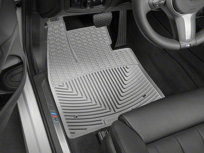 Weathertech All-Weather Front Rubber Floor Mats; Gray (19-26 RAM 3500 Crew Cab, Mega Cab w/o PTO Kit)