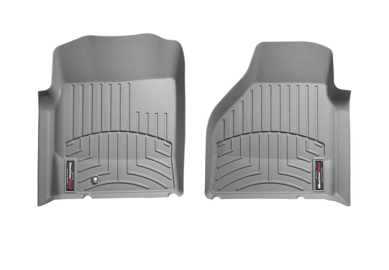Weathertech DigitalFit Front Floor Liners; Gray (03-09 4WD RAM 3500 w/ Automatic Transmission)