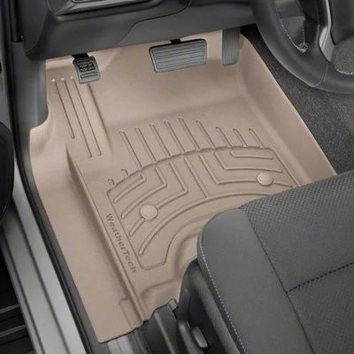 Weathertech Front Floor Liner HP; Tan (19-26 RAM 3500 Crew Cab, Mega Cab w/o PTO Kit)