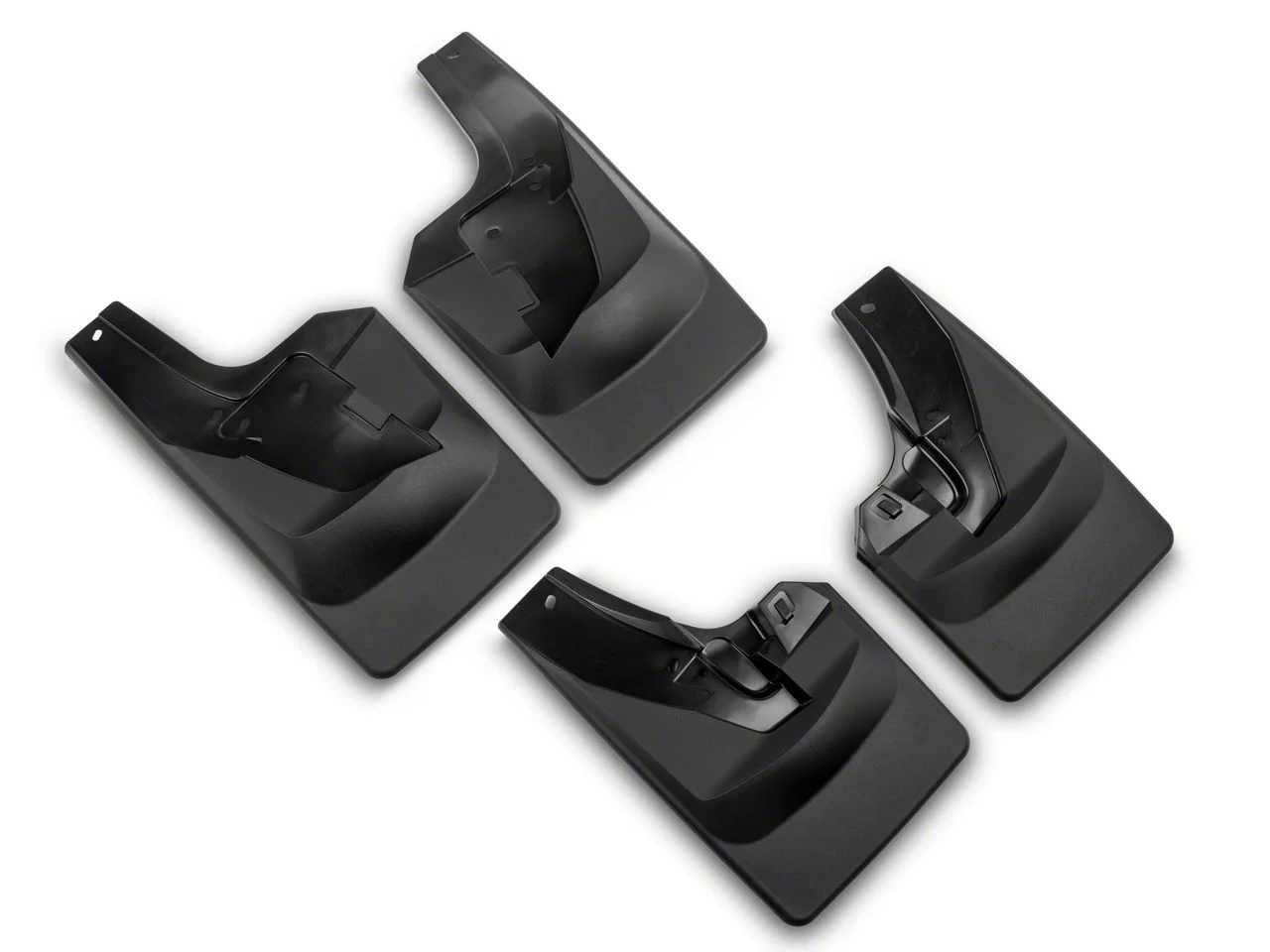 Weathertech No-Drill Mud Flaps; Front and Rear; Black (19-26 RAM 3500 SRW w/ OE Fender Flares)