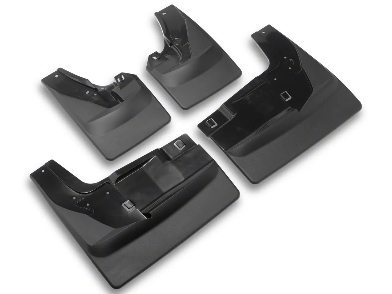 Weathertech No-Drill Mud Flaps; Front and Rear; Black (19-26 RAM 3500 DRW w/ OE Fender Flares)