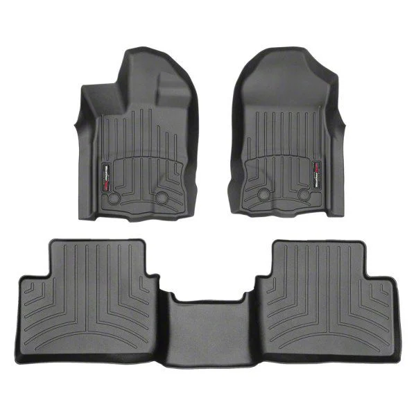 Weathertech DigitalFit Front and Rear Floor Liners; Black (19-23 Ranger SuperCab)