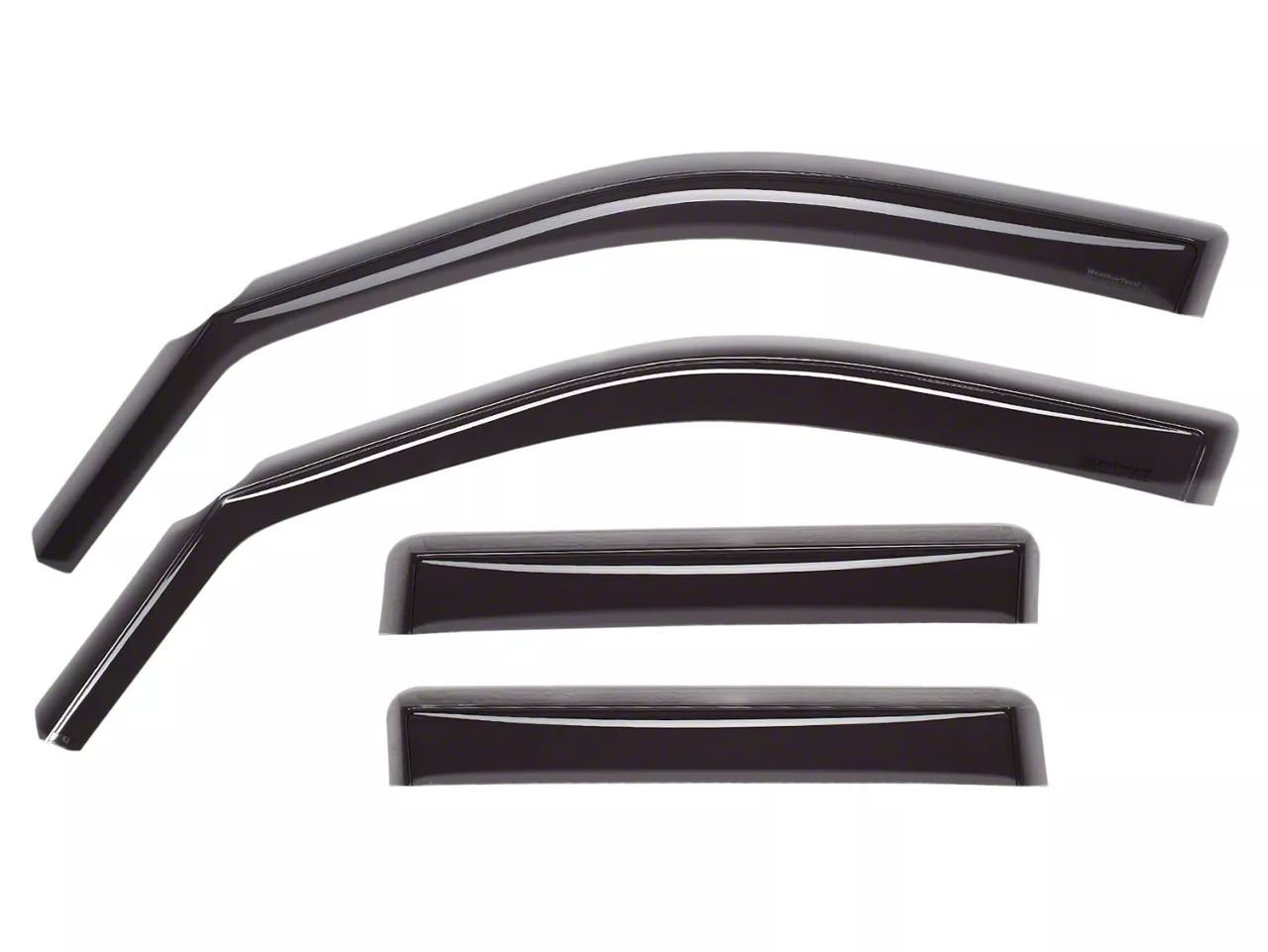Weathertech Side Window Deflectors; Front and Rear; Dark Smoke (19-23 Ranger SuperCrew)