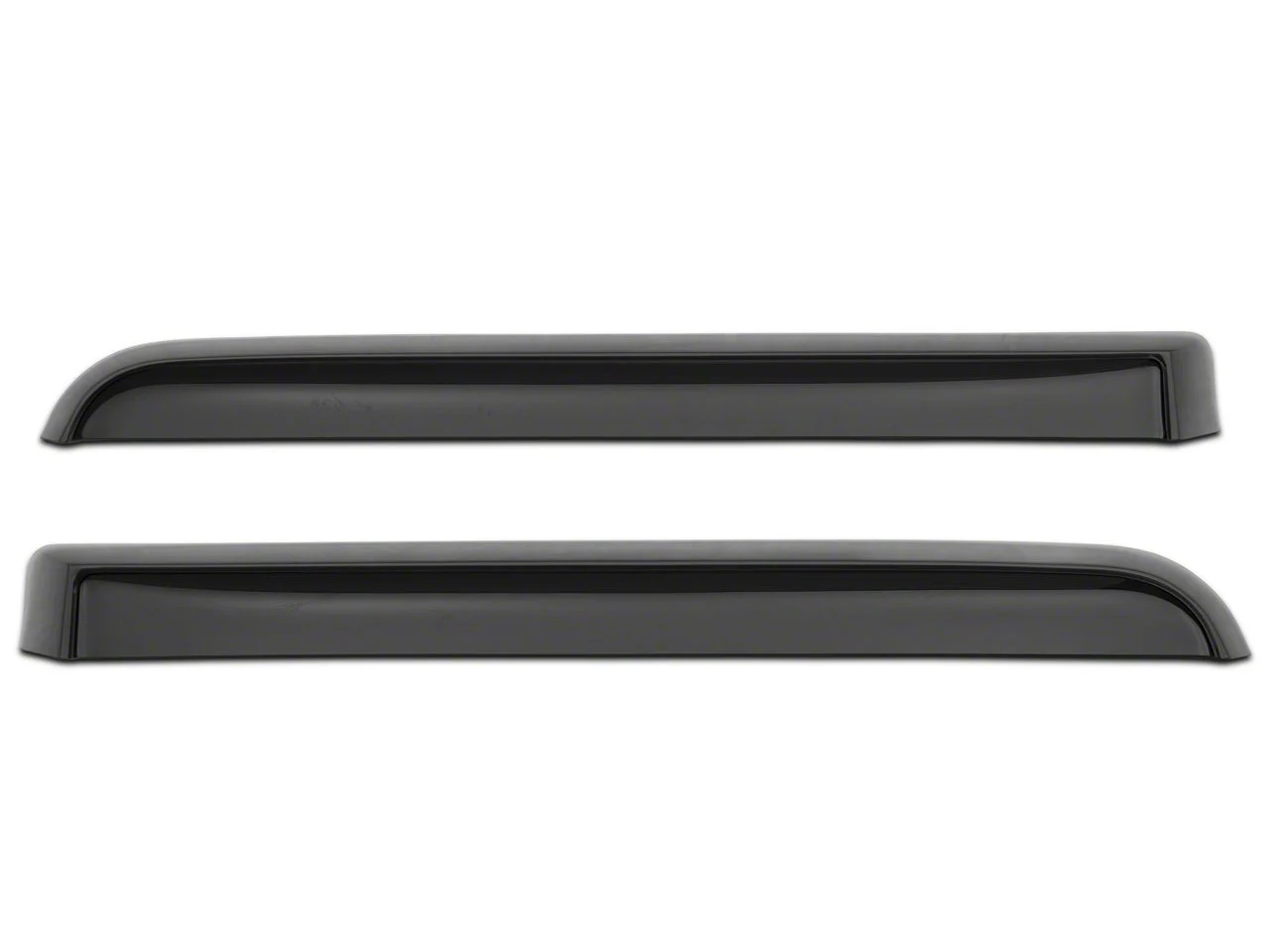 Weathertech Side Window Deflectors; Rear; Dark Smoke (07-13 Silverado 1500 Extended Cab, Crew Cab)