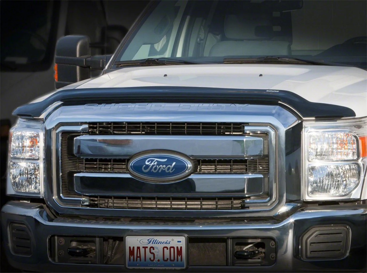 Weathertech Stone and Bug Deflector; Dark Smoke (07-10 Silverado 2500 HD)