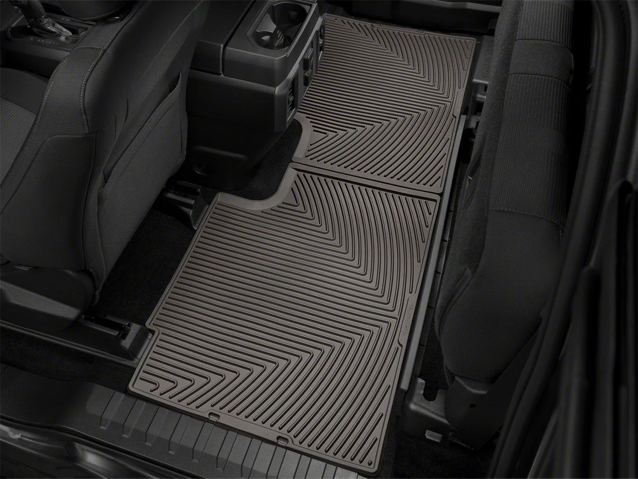 Weathertech All-Weather Rear Rubber Floor Mats; Cocoa (17-26 F-250 Super Duty SuperCab)