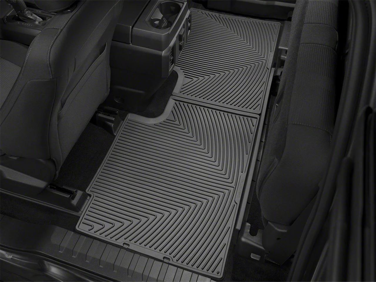 Weathertech All-Weather Rear Rubber Floor Mats; Black (17-26 F-250 Super Duty SuperCab)