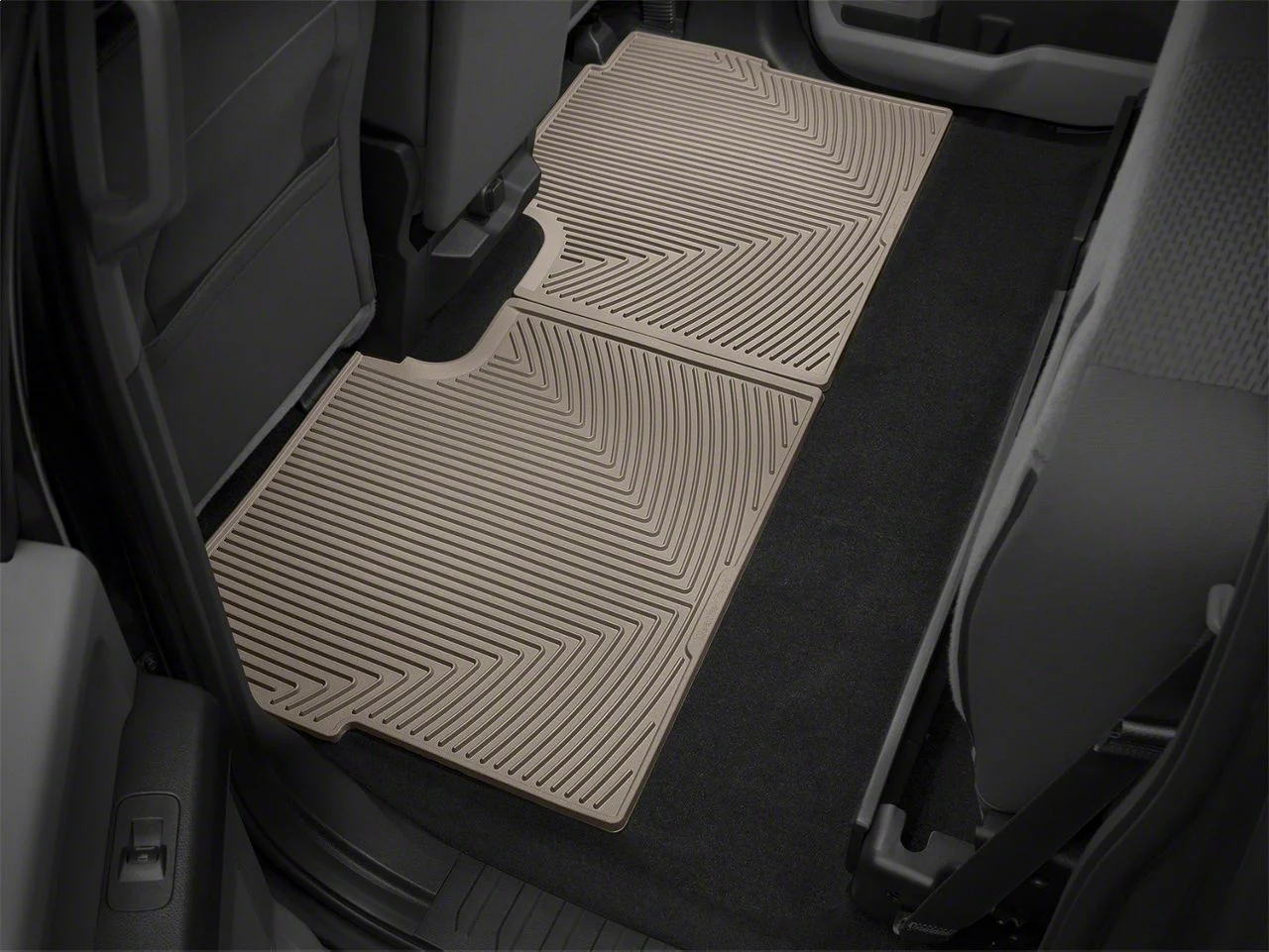 Weathertech All-Weather Rear Rubber Floor Mats; Tan (17-26 F-250 Super Duty SuperCrew)
