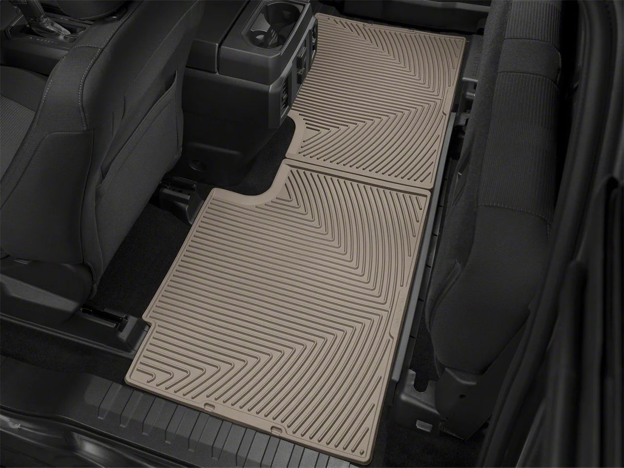 Weathertech All-Weather Rear Rubber Floor Mats; Tan (17-26 F-250 Super Duty SuperCab)