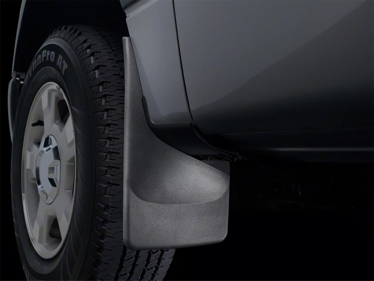 Weathertech No-Drill Mud Flaps; Front; Black (17-26 F-250 Super Duty)