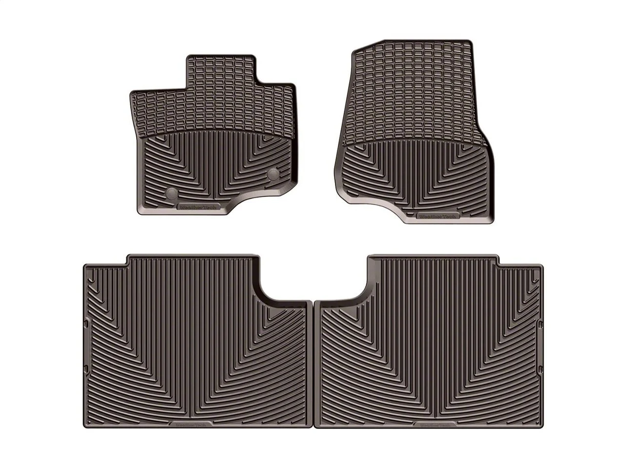 Weathertech All-Weather Front and Rear Rubber Floor Mats; Cocoa (15-26 F-150 SuperCab)