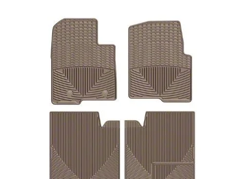 Weathertech All-Weather Front and Rear Rubber Floor Mats; Tan (11-14 F-150 SuperCrew)