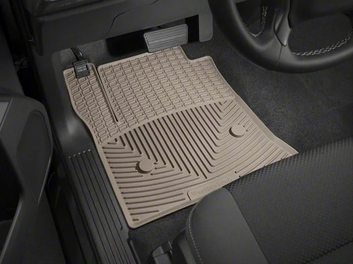 Weathertech All-Weather Front Rubber Floor Mats; Tan (14-18 Sierra 1500)