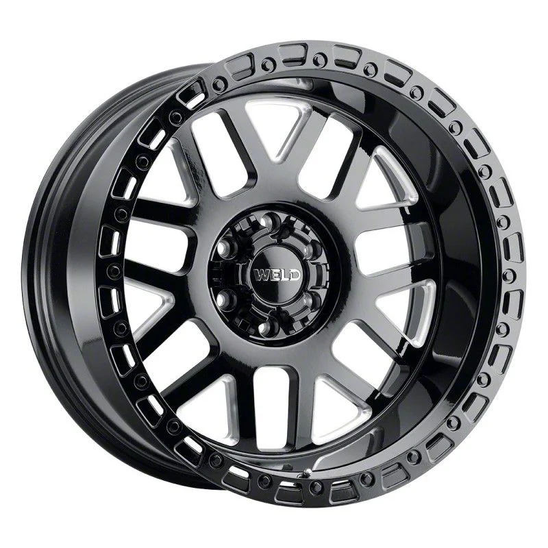 Weld Off-Road Cinch Gloss Black Milled 6-Lug Wheel; 20x10; 13mm Offset (07-13 Sierra 1500)