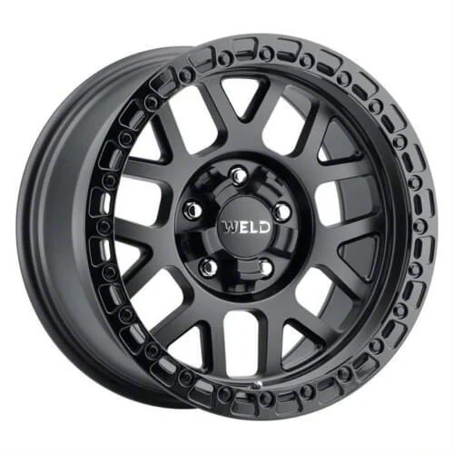 Weld Off-Road Cinch Satin Black with Gloss Black Ring 6-Lug Wheel; 20x10; -18mm Offset (09-14 F-150)