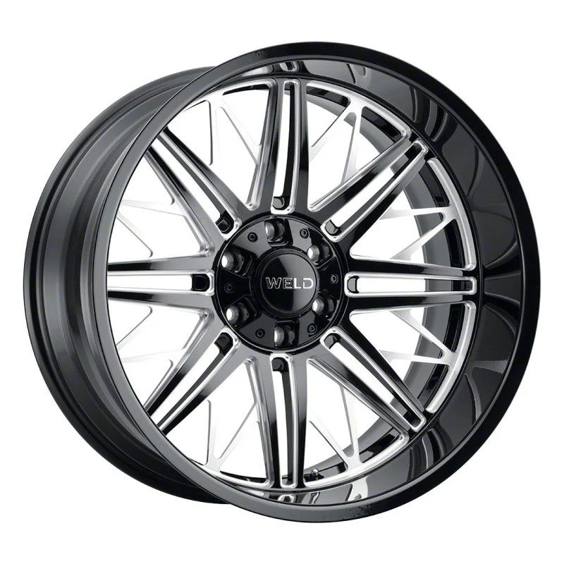 Weld Off-Road Cascade Gloss Black Milled 6-Lug Wheel; 22x12; -44mm Offset (14-18 Silverado 1500)