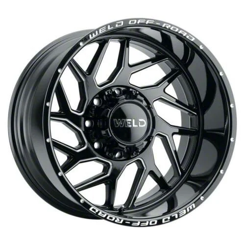 Weld Off-Road Fulcrum Gloss Black Milled 6-Lug Wheel; 20x9; 0mm Offset (15-20 Tahoe)