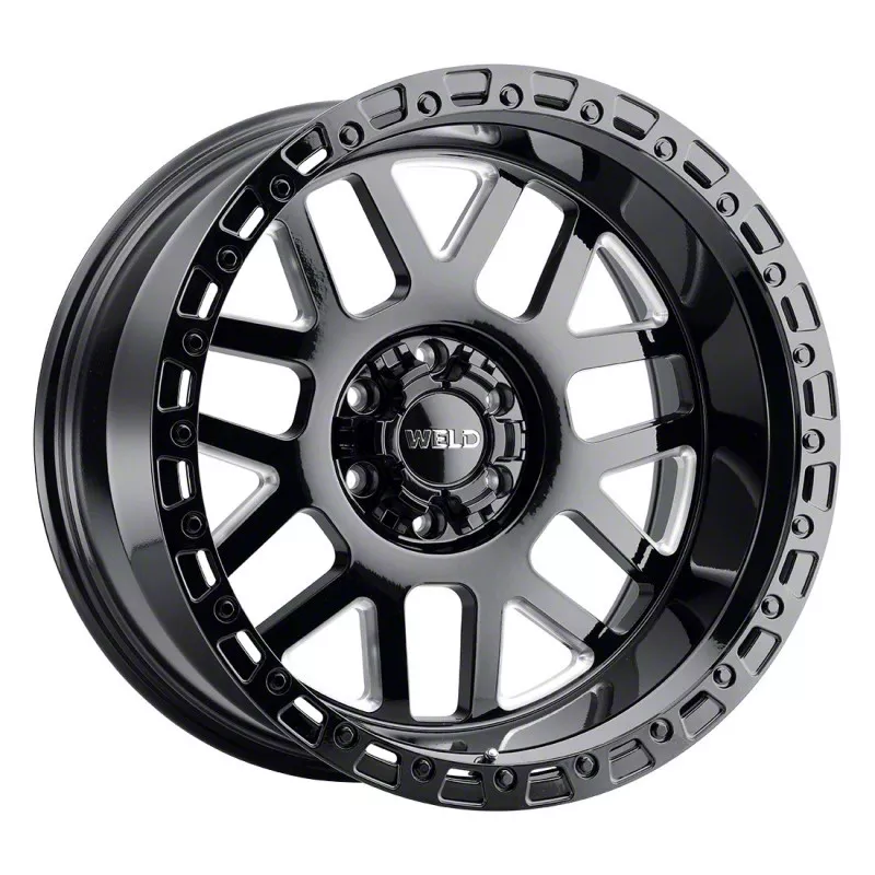 Weld Off-Road Cinch Gloss Black Milled 6-Lug Wheel; 20x10; 13mm Offset (21-26 F-150)