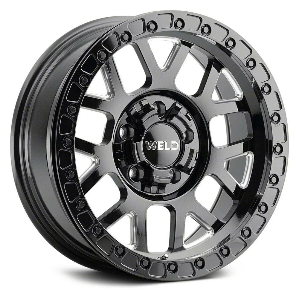 Weld Off-Road Cinch Gloss Black Milled 6-Lug Wheel; 20x9; 0mm Offset (21-26 F-150)