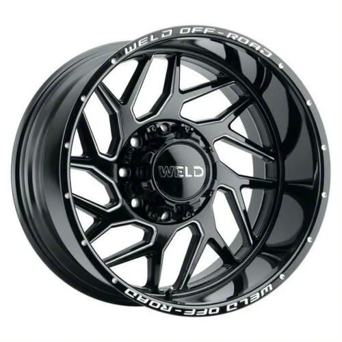 Weld Off-Road Fulcrum Gloss Black Milled 6-Lug Wheel; 20x9; 0mm Offset (19-26 Silverado 1500)