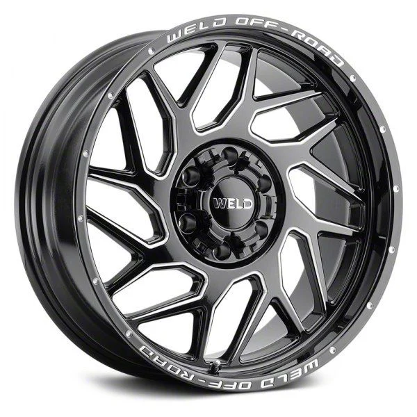 Weld Off-Road Fulcrum Gloss Black Milled 6-Lug Wheel; 22x10; 13mm Offset (21-26 Tahoe)