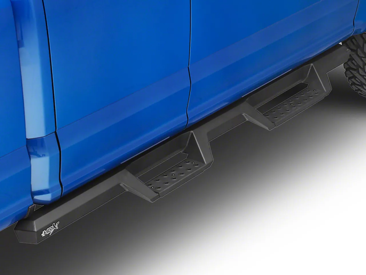 Westin HDX Drop Nerf Side Step Bars; Textured Black (15-26 F-150 SuperCab, SuperCrew)