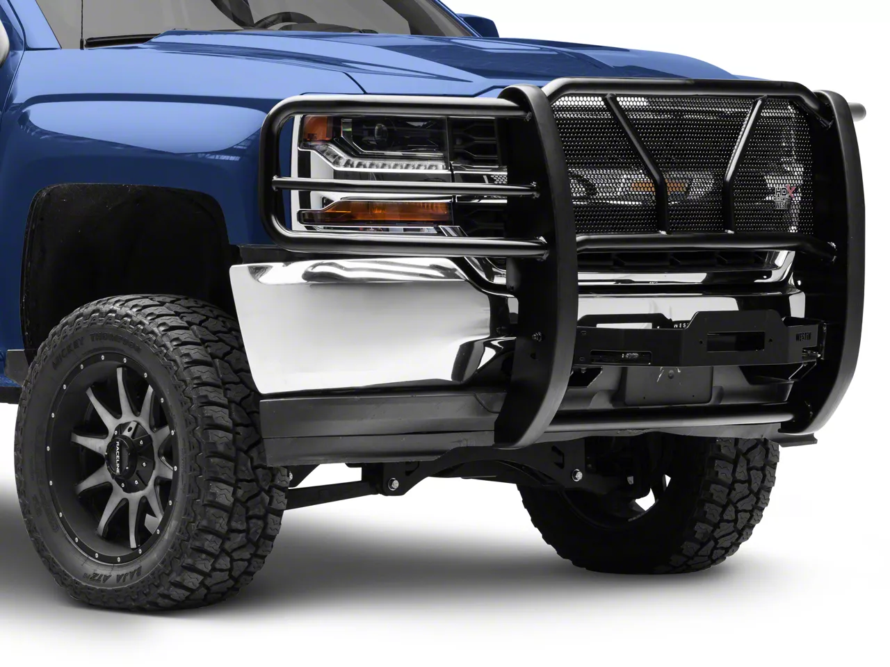 Westin HDX Winch Mount Grille Guard; Black (16-18 Silverado 1500)